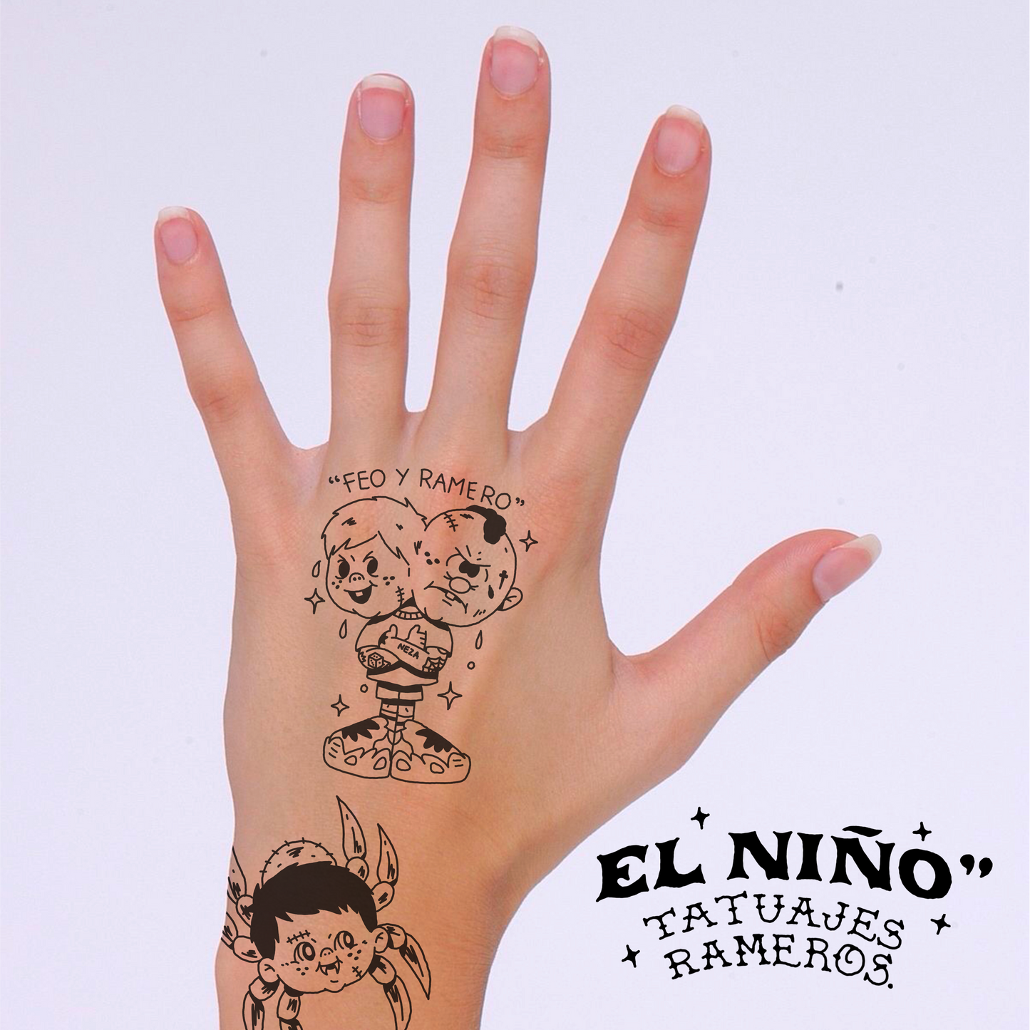 Tatuajes Temporales RAMERO X NIÑO FEO ®