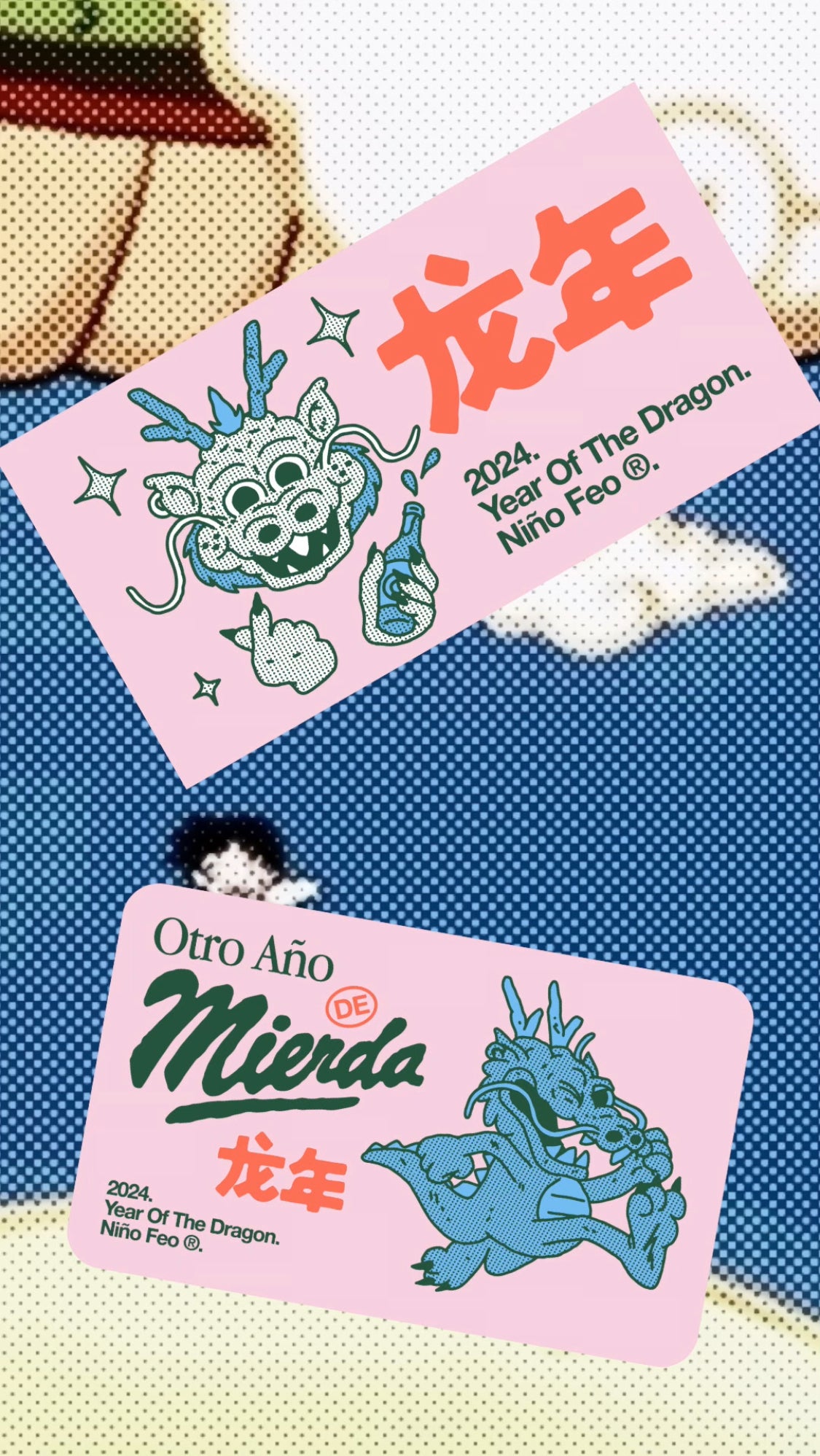 Sticker Set: Amargo y Feo Color Rosa.